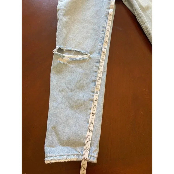 Betro Simone Anthro Light Wash High Waisted Distressed Mom Jeans Size 26 - Picture 10 of 10